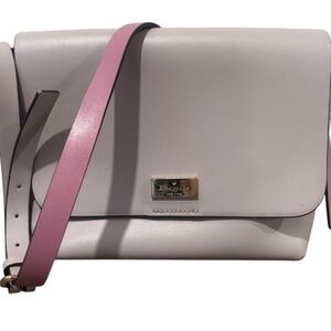 Kate Spade Women’s 2 Tone Purple Leather Crossbody Handbag - Preloved